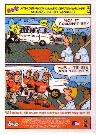 Topps not only gets the date wrong,
they tell a totally lame joke, to boot