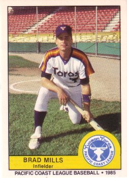 Brad Mills Astros minor league baseball card